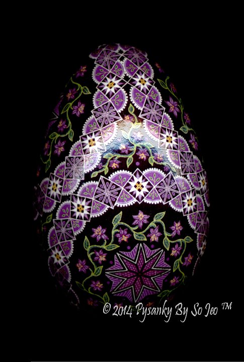 Magenta Circles Ukrainian Easter Egg Pysanky By So Jeo